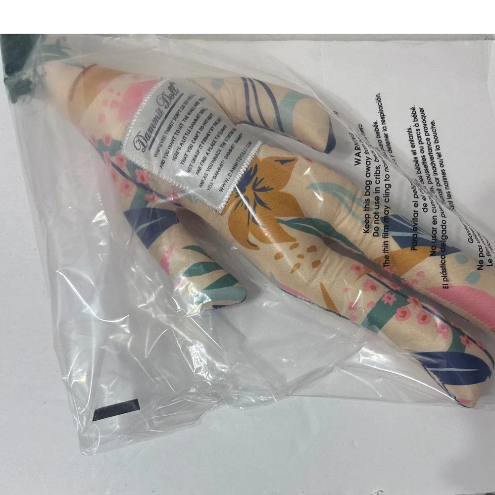Dammit Doll Floral Stress Relief Toy Multicolor Botanical Print DDL000607U 12in